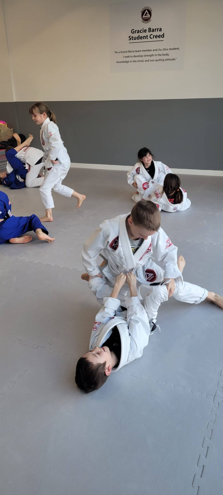 Gracie Barra students drilling Jiu-Jitsu techniques
